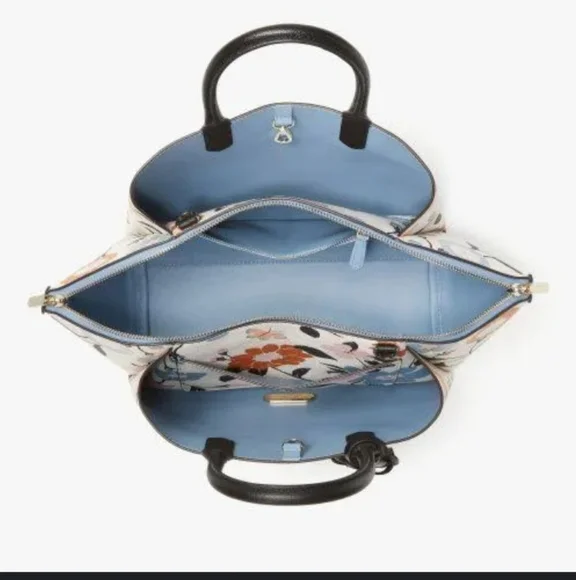 Kate Spade- Avenue Floral Garden Medium Satchel (Multicolor 🩵🩷) - Picture 8 of 15